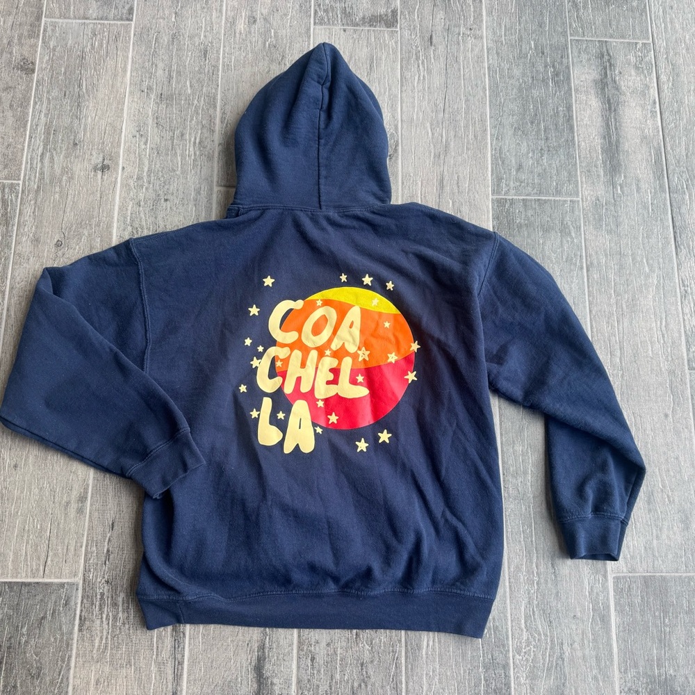 Unisex adult Coachella navy blue hoodie